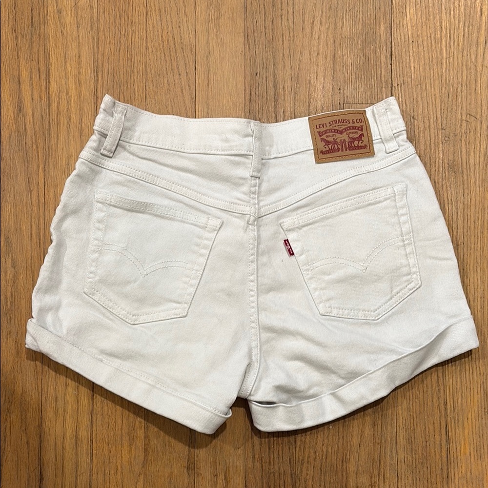 Levi's White Denim Shorts